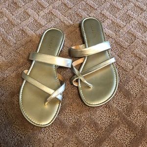 Talbots gold sandals